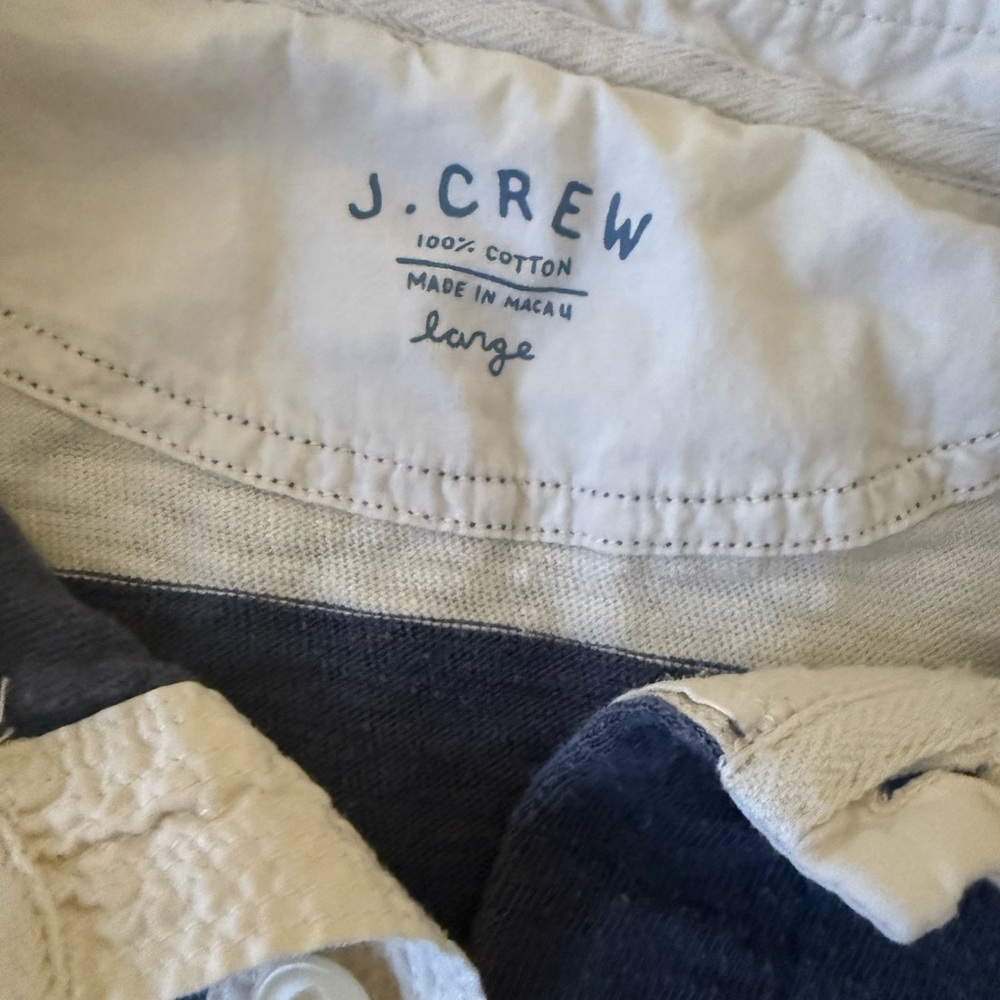 J. Crew Navy and blue Rugby Shirt - Picture 3 of 7